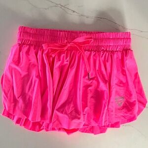 Keiki Kona Hot Pink 2-IN-1 FLOWY FITNESS SHORTS, Size Med
